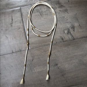 Madewell choker white and gold